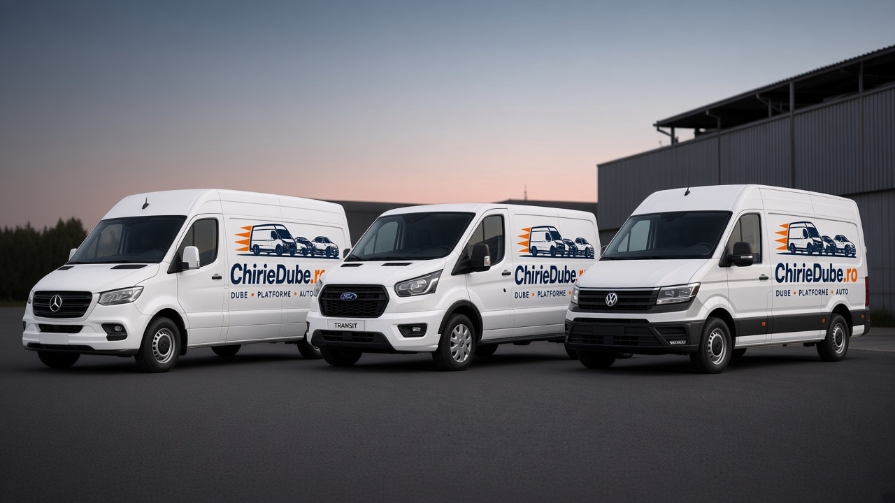 Flota chiriedube.ro, dube Mercedes, Ford și VW